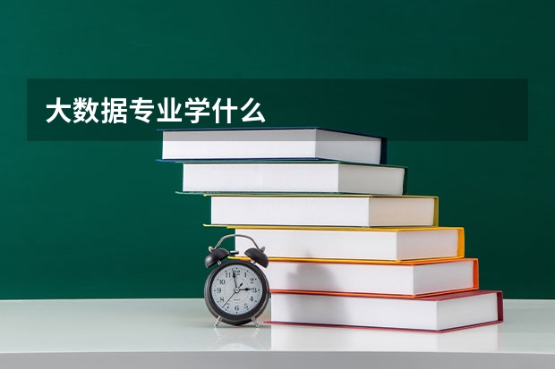 大数据专业学什么