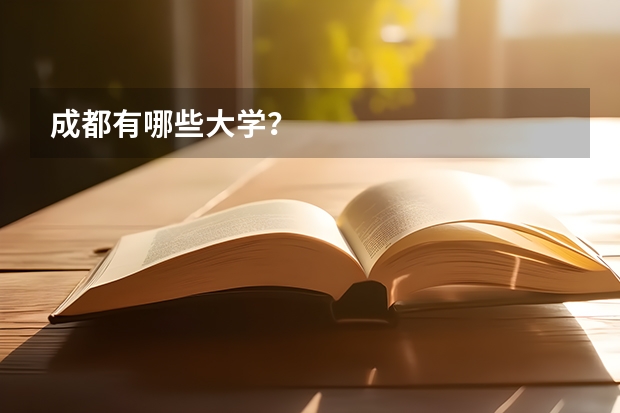成都有哪些大学？