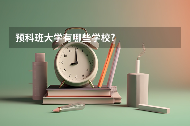 预科班大学有哪些学校?
