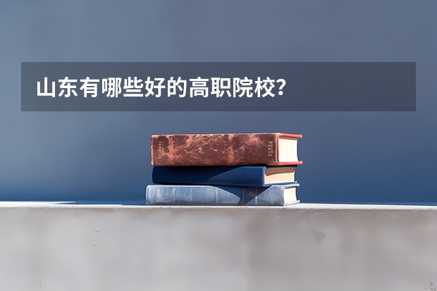 山东有哪些好的高职院校？