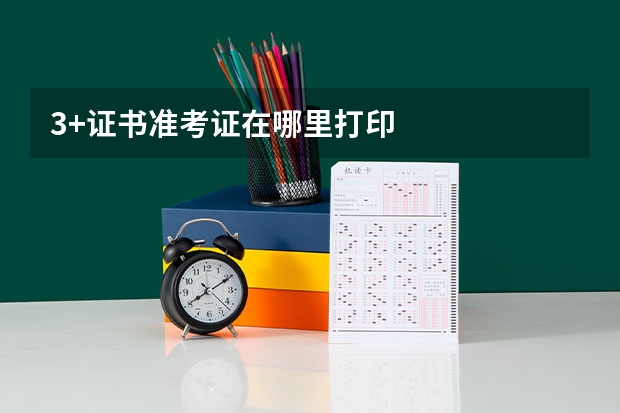 3+证书准考证在哪里打印