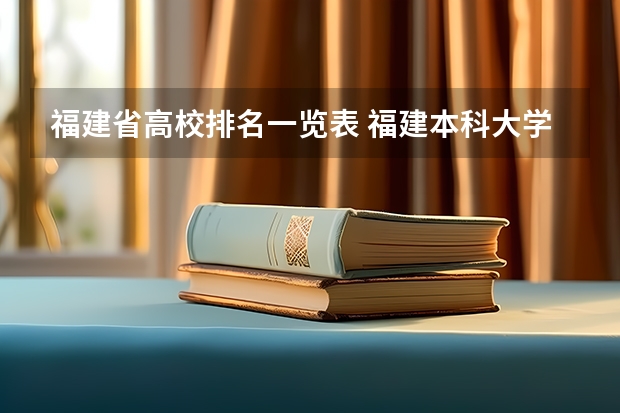 福建省高校排名一览表 福建本科大学排名一览表
