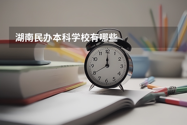 湖南民办本科学校有哪些