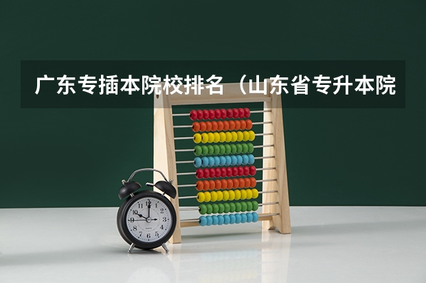 广东专插本院校排名（山东省专升本院校排名）
