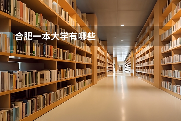 合肥一本大学有哪些