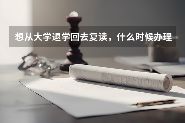 想从大学退学回去复读，什么时候办理退学手续比较好？