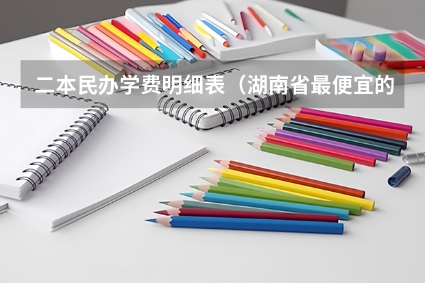 二本民办学费明细表（湖南省最便宜的民办二本）