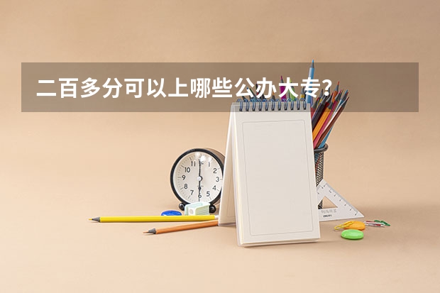 二百多分可以上哪些公办大专？