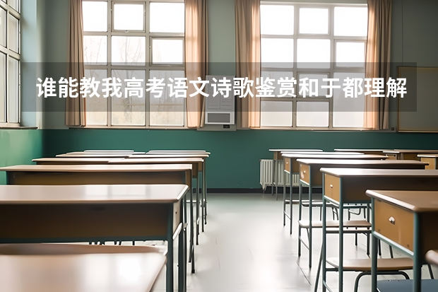 谁能教我高考语文诗歌鉴赏和于都理解的规范答题术语吗