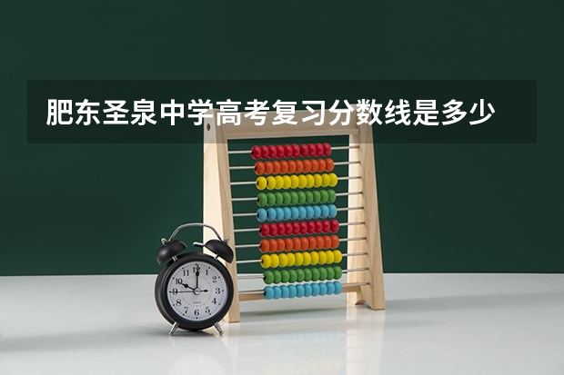 肥东圣泉中学高考复习分数线是多少