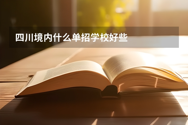四川境内什么单招学校好些