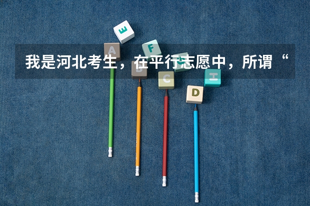 我是河北考生，在平行志愿中，所谓“批次“就是指一本，二本，三本吗?