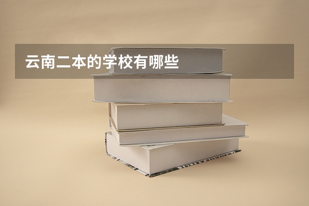 云南二本的学校有哪些