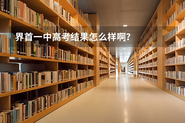 界首一中高考结果怎么样啊？