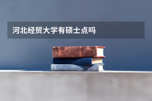 河北经贸大学有硕士点吗