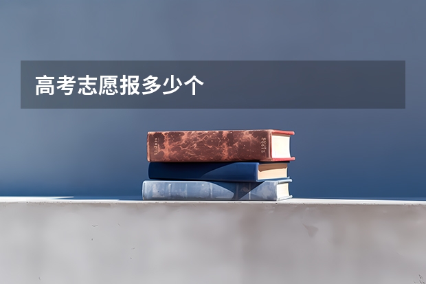 高考志愿报多少个