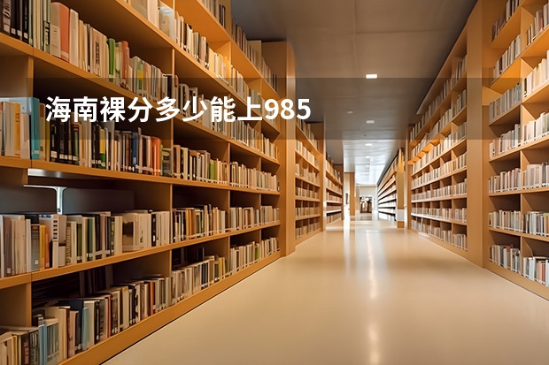 海南裸分多少能上985