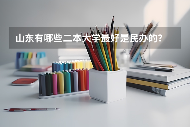 山东有哪些二本大学最好是民办的？