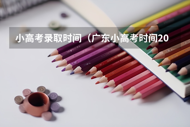 小高考录取时间（广东小高考时间2023）