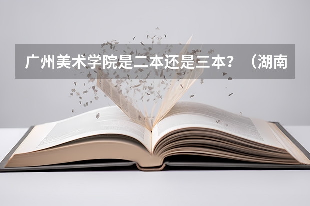 广州美术学院是二本还是三本？（湖南三本大学排名榜）