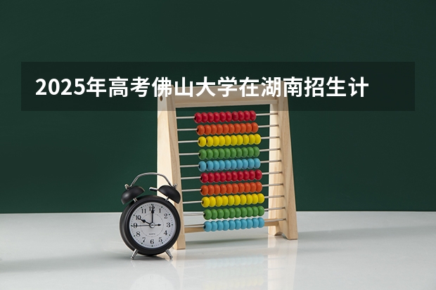 2025年高考佛山大学在湖南招生计划
