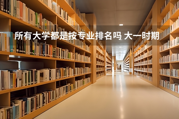 所有大学都是按专业排名吗 大一时期专业排名怎么算