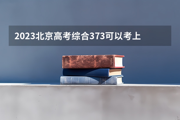 2023北京高考综合373可以考上什么大学