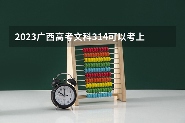 2023广西高考文科314可以考上什么大学
