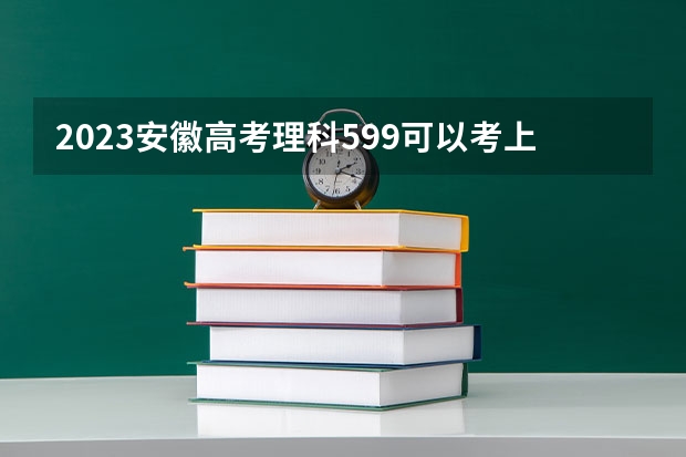 2023安徽高考理科599可以考上什么大学
