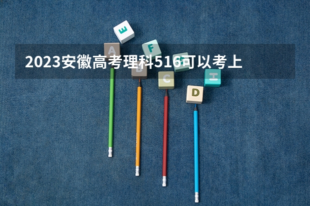 2023安徽高考理科516可以考上什么大学