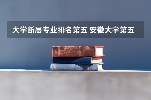 大学断层专业排名第五 安徽大学第五轮学科评估排名